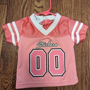Baby girl pink Steelers jersey